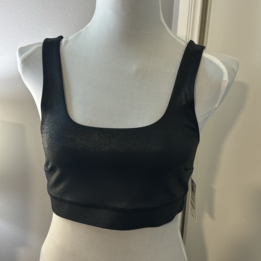 Jenni Women's Square-Neck Bralette in Black Crackle nwt